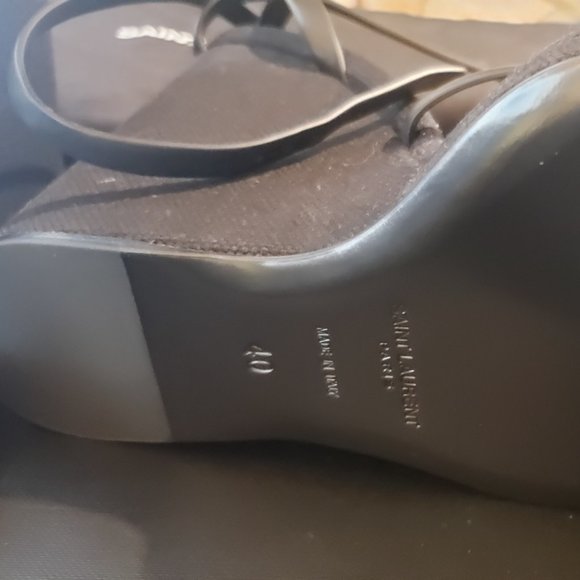 Saint Laurent YSL Cassandra Wedge Heel Shoe - Picture 4 of 10